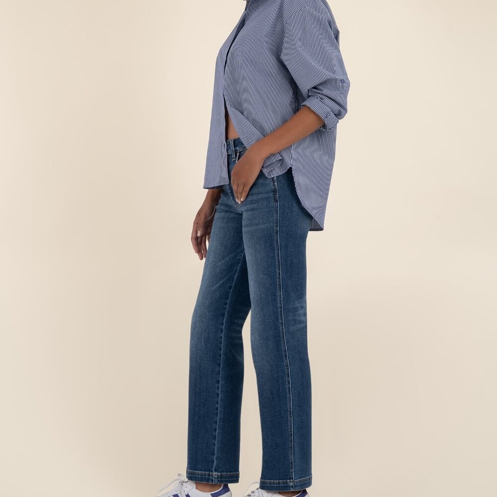 Kut from the Kloth Pattie High Rise Straight Leg Size 0/ Razor W/Medium Base W - Picture 3 of 3